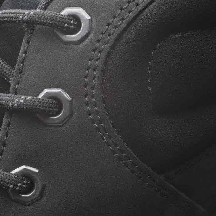 Pair of KURU QUEST Men's Boot in Smokestack Black, angled view.