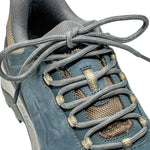 Pair of KURU RIDGE Motion Women's Boot in Blue Haze-Orange Spice, angled view.