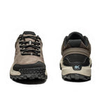 Back heel view of the KURU RIDGE Motion Women's Boot in Rustic Taupe-Jet Black.