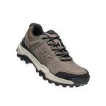 Angled profile view of the KURU RIDGE Motion Women's Boot in Rustic Taupe-Jet Black.