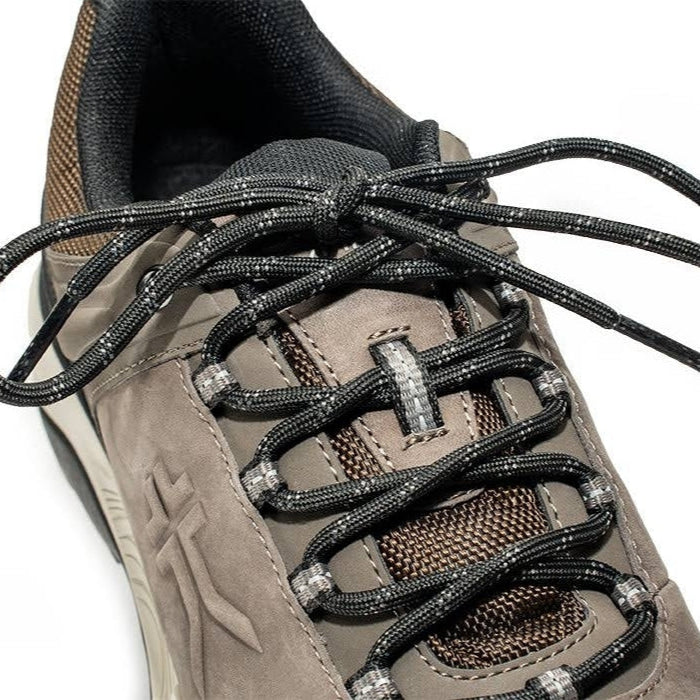 Pair of KURU RIDGE Motion Women's Boot in Rustic Taupe-Jet Black, angled view.
