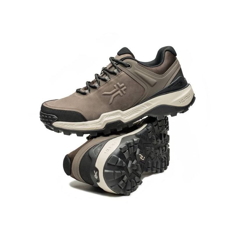 Outsole view of the KURU RIDGE Motion Men's Boot in Rustic Taupe-Jet Black, showing the KURUSOLE tread.