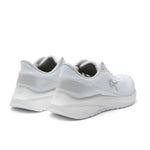 Close-up of the heel on the KURU DASH Vanta Unisex Athletic Sneaker in Bright White-Silver.