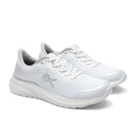 Pair of the KURU DASH Vanta Unisex Athletic Sneakers in Bright White-Silver.