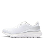 KURU DASH Vanta Unisex Athletic Sneaker in Bright White-Silver, inner side profile.
