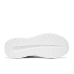 White outsole of the KURU DASH Vanta Unisex Athletic Sneaker in Bright White-Silver.