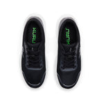 KURU DASH Vanta Unisex Athletic Sneaker in Jet Black-Bright White, top-down view.