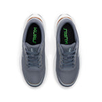 KURU DASH Vanta Unisex Athletic Sneaker in Smoke Gray-Toffee Brown, top-down view.