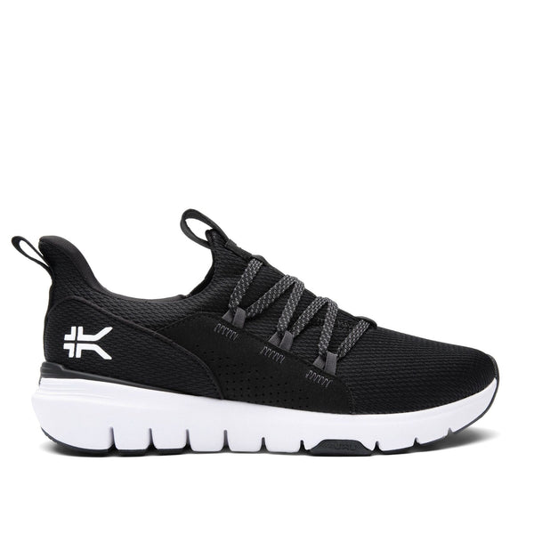 KURU FLEX Slip-On Men's Sneaker in Jet Black-Bright White.