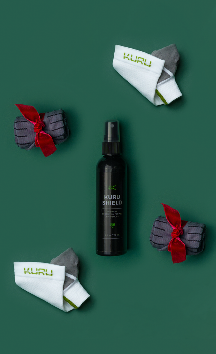 KURU Footwear holiday gift guide featuring stocking stuffer ideas for shoe lovers.
