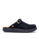 KURU MOMENT Ease Women's Clog in Jet Black, lateral view.