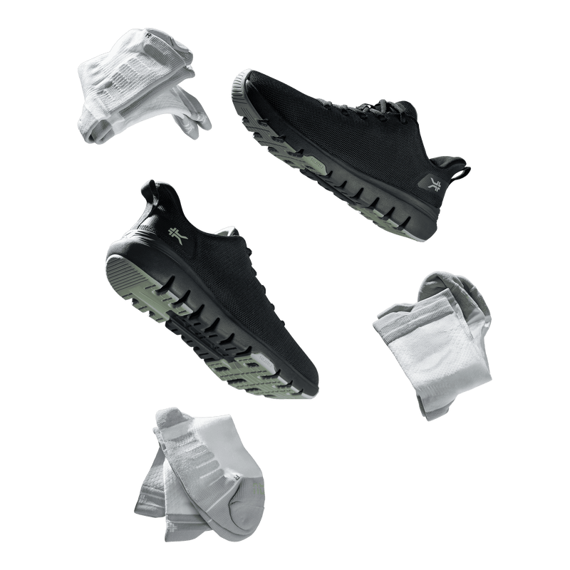 The KURU Starter bundle with one sneaker and three pairs of socks. Save $25.