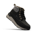 Angled view of the KURU QUEST 2 Women's Hiking Boot in Jet Black-Greige.