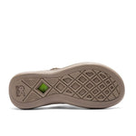 Top-down view of the KURU CODA Aika Women's Sandal in Sand-Metallic.