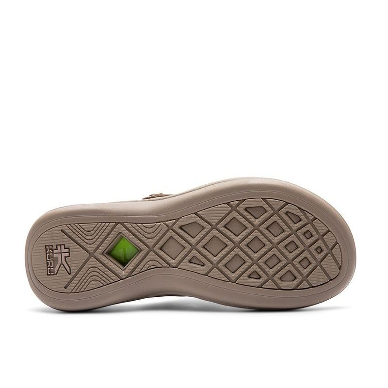 Top-down view of the KURU CODA Aika Women's Sandal in Sand-Metallic.