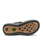 Close-up of the upper material on the KURU CODA Mesa Women's Sandal in Jet Black.