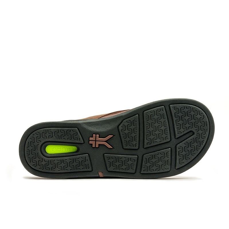 Outsole view of the KURU KALA 2 Men's Sandal in Cocoa Brown, showing the KURUSOLE tread.