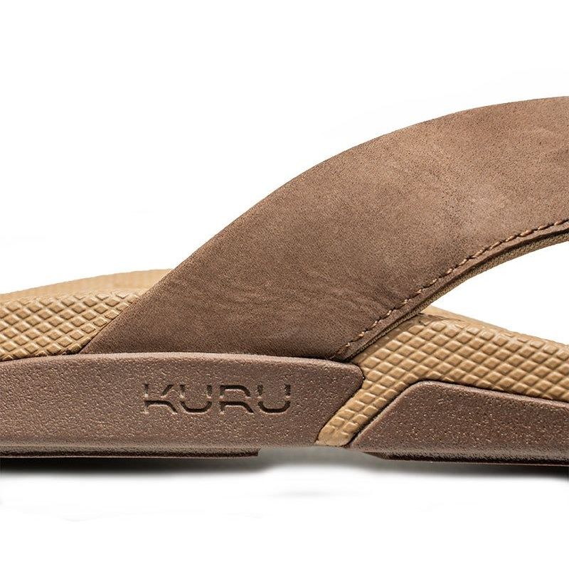 Close-up of the upper material on the KURU KALA 2 Women's Sandal in Cocoa Brown-Sand.