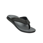 Pair of KURU KALA 2 Men's Sandal in Jet Black, angled view.