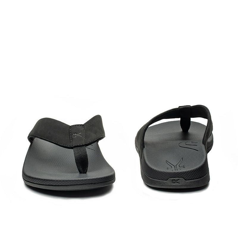 Back heel view of the KURU KALA 2 Men's Sandal in Jet Black.