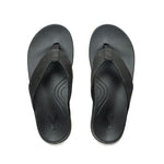 Top-down view of the KURU KALA 2 Men's Sandal in Jet Black.