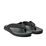Angled profile view of the KURU KALA 2 Men's Sandal in Jet Black.
