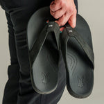Top-down view of the KURU KALA 2 Women's Sandal in Jet Black.