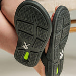 Back heel view of the KURU KALA 2 Women's Sandal in Jet Black.