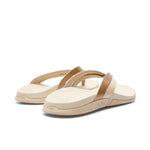 Top-down view of the KURU KALA Sieva Women's Sandal in Sand-Metallic.