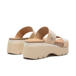 Angled profile view of the KURU LOMA Tila Women's Sandal in Jet-Sand-Desert Tan.