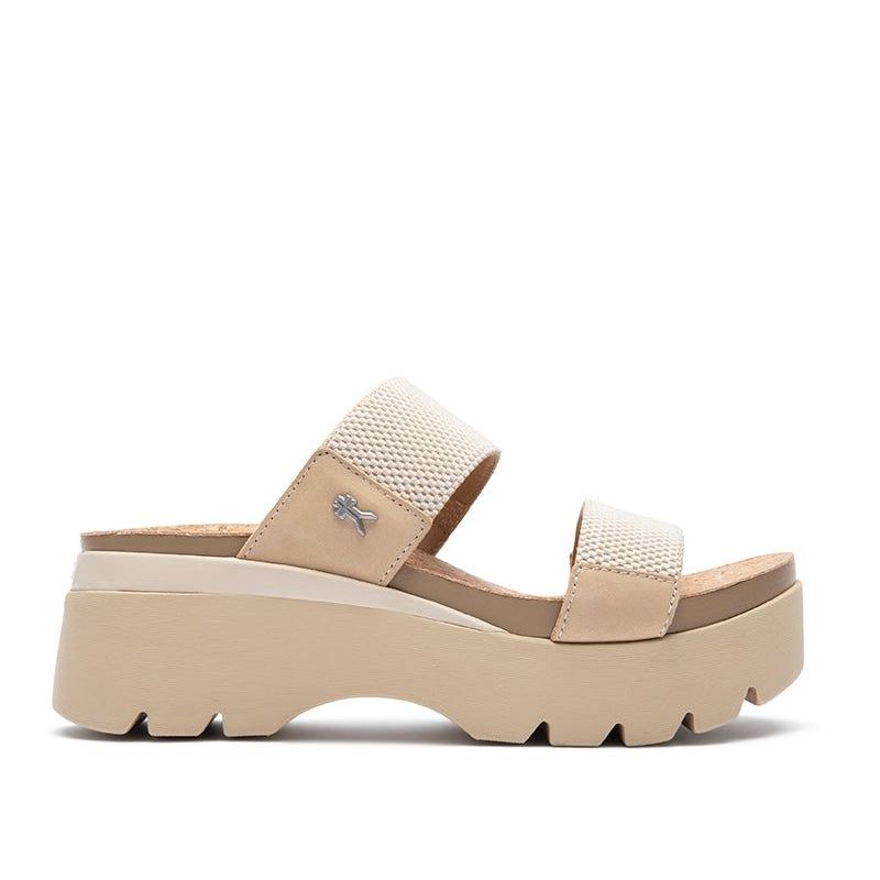 KURU LOMA Tila Women's Sandal in Jet-Sand-Desert Tan.