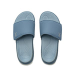 Close-up of the upper material on the KURU MOMENT Women's Sandal in Blue Fog-White.