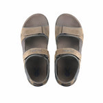 Close-up of the upper material on the KURU TREAD Men's Sandal in Dark Ash-Mountain.