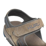 Top-down view of the KURU TREAD Men's Sandal in Dark Ash-Mountain.