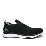 KURU ATOM Slip-On Men's Slip-On Sneaker in Jet Black-Slate Gray.
