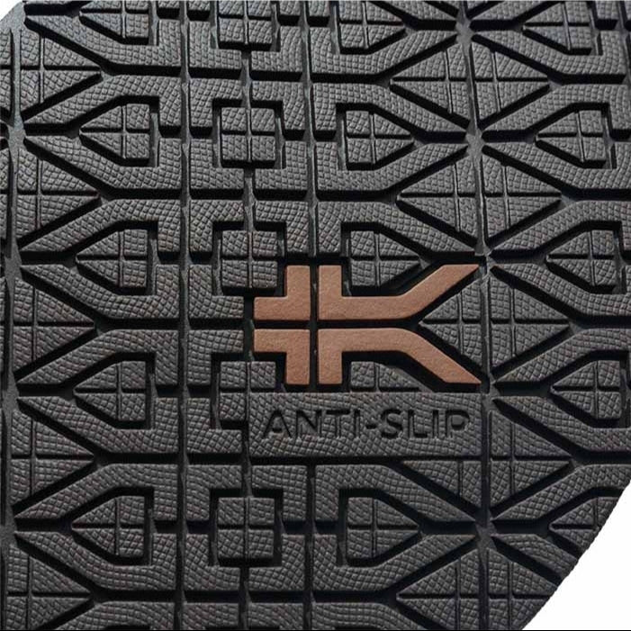 Close-up of the upper material on the KURU KIVI 2 Men's Slip-On Sneaker in Espresso Brown.