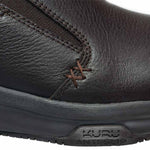 Pair of KURU KIVI 2 Men's Slip-On Sneaker in Espresso Brown, angled view.