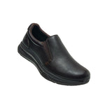 Angled profile view of the KURU KIVI 2 WIDE Men's Slip-On Sneaker in Espresso Brown.