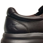 Close-up of the upper material on the KURU KIVI 2 WIDE Men's Slip-On Sneaker in Espresso Brown.
