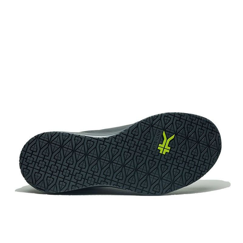 Top-down view of the KURU KIVI 2 WIDE Men's Slip-On Sneaker in Jet Black.