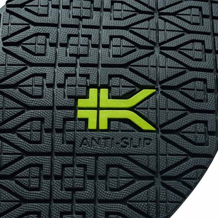 Close-up of the upper material on the KURU KIVI 2 WIDE Women's Slip-On Sneaker in Jet Black.
