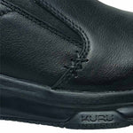 Close-up of the upper material on the KURU KIVI 2 WIDE Women's Slip-On Sneaker in Jet Black.