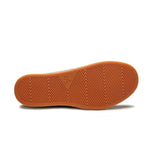 Outsole view of the KURU PACE Men's Slip-On Sneaker in Lead Gray-Cedar Brown, showing the KURUSOLE tread.