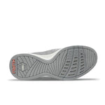 Outsole view of the KURU STRIDE WIDE Women's Slip-On Sneaker in Heather Gray-White-Peach Pink, showing the KURUSOLE tread.