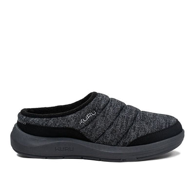 KURU DRAFT 2 Women's Slipper in Charcoal Gray-Jet Black.