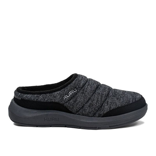 KURU DRAFT 2 Women's Slipper in Charcoal Gray-Jet Black.