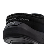 Top-down view of the KURU DRAFT 2 Men's Slipper in Jet Black.