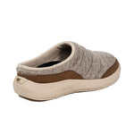 Back heel view of the KURU DRAFT 2 Women's Slipper in Oatmeal-Sand.