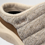 Outsole view of the KURU DRAFT 2 Women's Slipper in Oatmeal-Sand, showing the KURUSOLE tread.