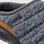 Outsole view of the KURU DRAFT 2 Men's Slipper in Smoke Gray-Chestnut, showing the KURUSOLE tread.
